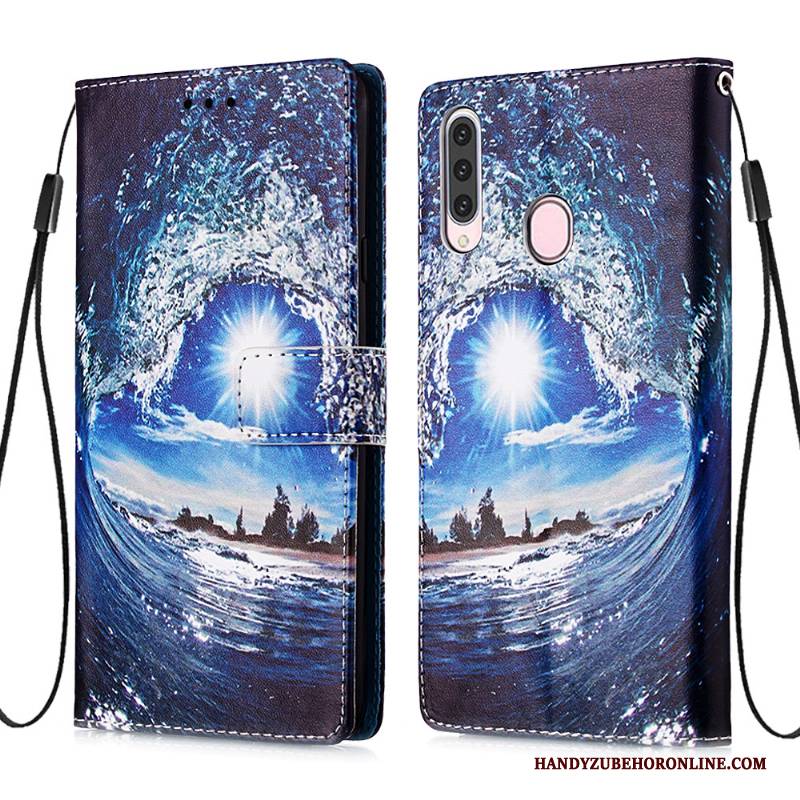 Hülle Samsung Galaxy A20s Weiche Persönlichkeit Blau, Case Samsung Galaxy A20s Lederhülle Karte