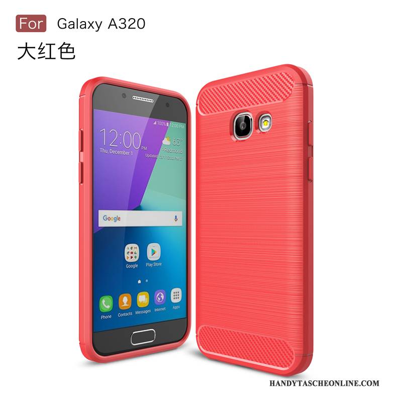 Hülle Samsung Galaxy A3 2017 Weiche Grau Anti-sturz, Case Samsung Galaxy A3 2017 Schutz Schwer Handyhüllen
