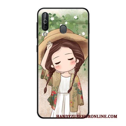 Hülle Samsung Galaxy A40s Weiche Nubuck Schwarz, Case Samsung Galaxy A40s Schutz Wind Rosa
