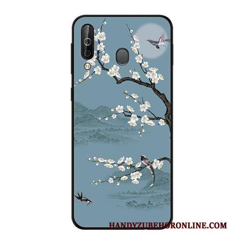 Hülle Samsung Galaxy A40s Weiche Nubuck Schwarz, Case Samsung Galaxy A40s Schutz Wind Rosa