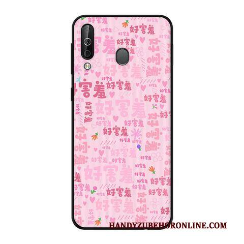Hülle Samsung Galaxy A40s Weiche Nubuck Schwarz, Case Samsung Galaxy A40s Schutz Wind Rosa