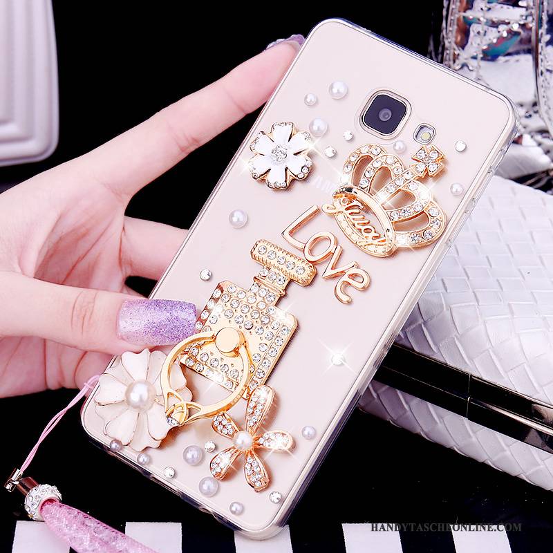 Hülle Samsung Galaxy A5 2016 Schutz Transparent Handyhüllen, Case Samsung Galaxy A5 2016 Strass Hängende Verzierungen Trend