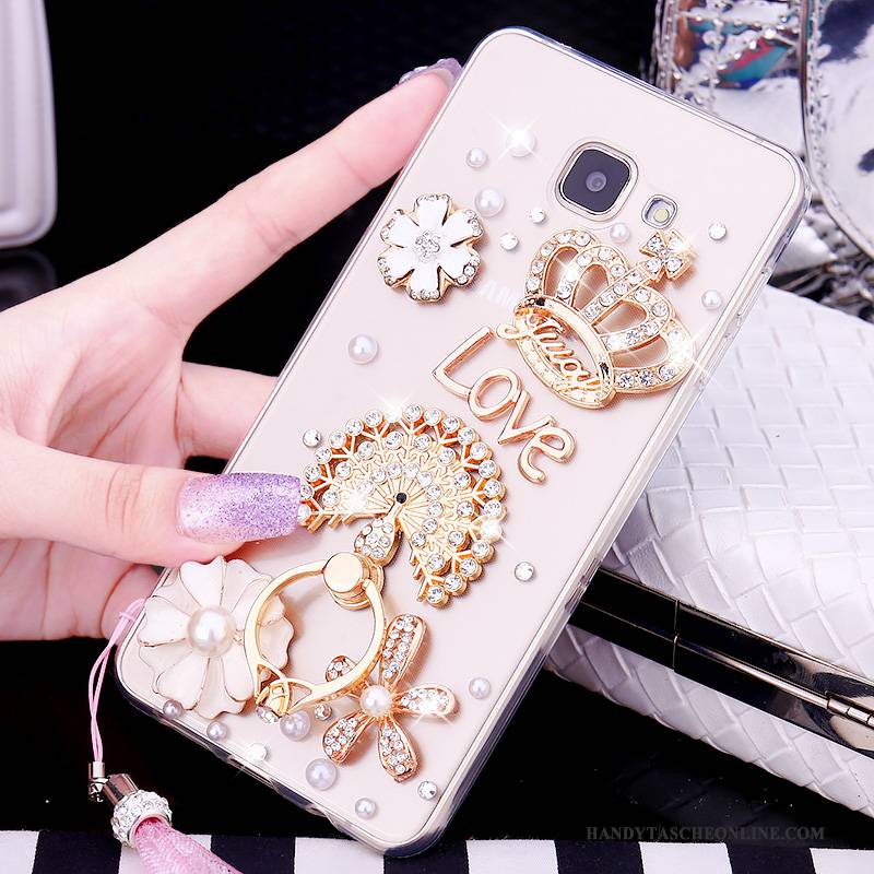 Hülle Samsung Galaxy A5 2016 Schutz Transparent Handyhüllen, Case Samsung Galaxy A5 2016 Strass Hängende Verzierungen Trend