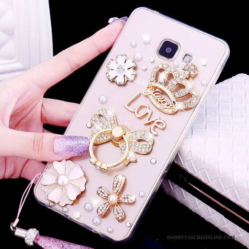 Hülle Samsung Galaxy A5 2016 Schutz Transparent Handyhüllen, Case Samsung Galaxy A5 2016 Strass Hängende Verzierungen Trend