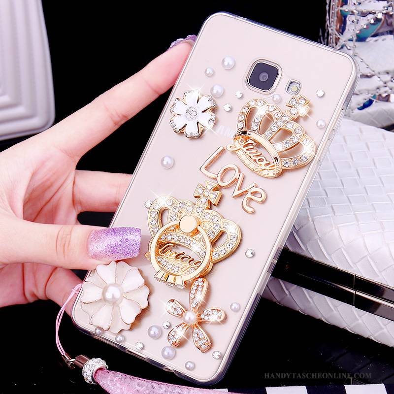 Hülle Samsung Galaxy A5 2016 Schutz Transparent Handyhüllen, Case Samsung Galaxy A5 2016 Strass Hängende Verzierungen Trend