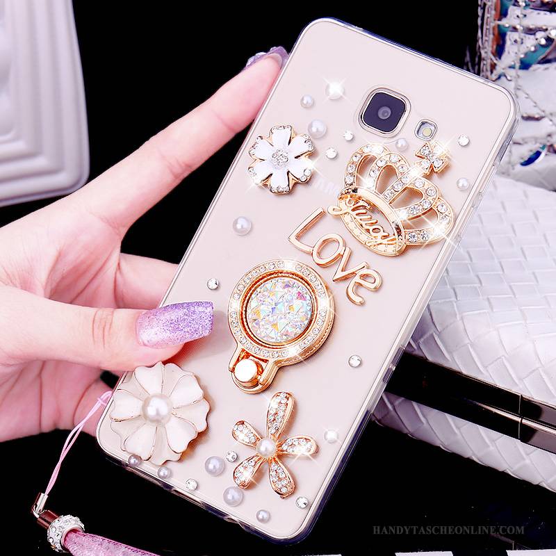 Hülle Samsung Galaxy A5 2016 Schutz Transparent Handyhüllen, Case Samsung Galaxy A5 2016 Strass Hängende Verzierungen Trend