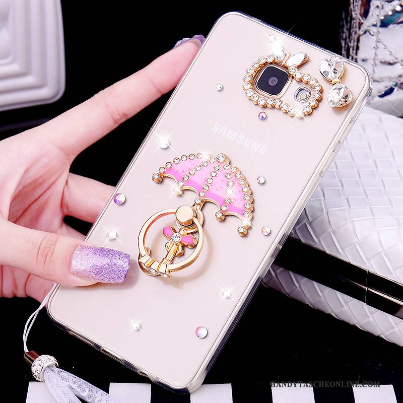Hülle Samsung Galaxy A5 2016 Schutz Transparent Handyhüllen, Case Samsung Galaxy A5 2016 Strass Hängende Verzierungen Trend