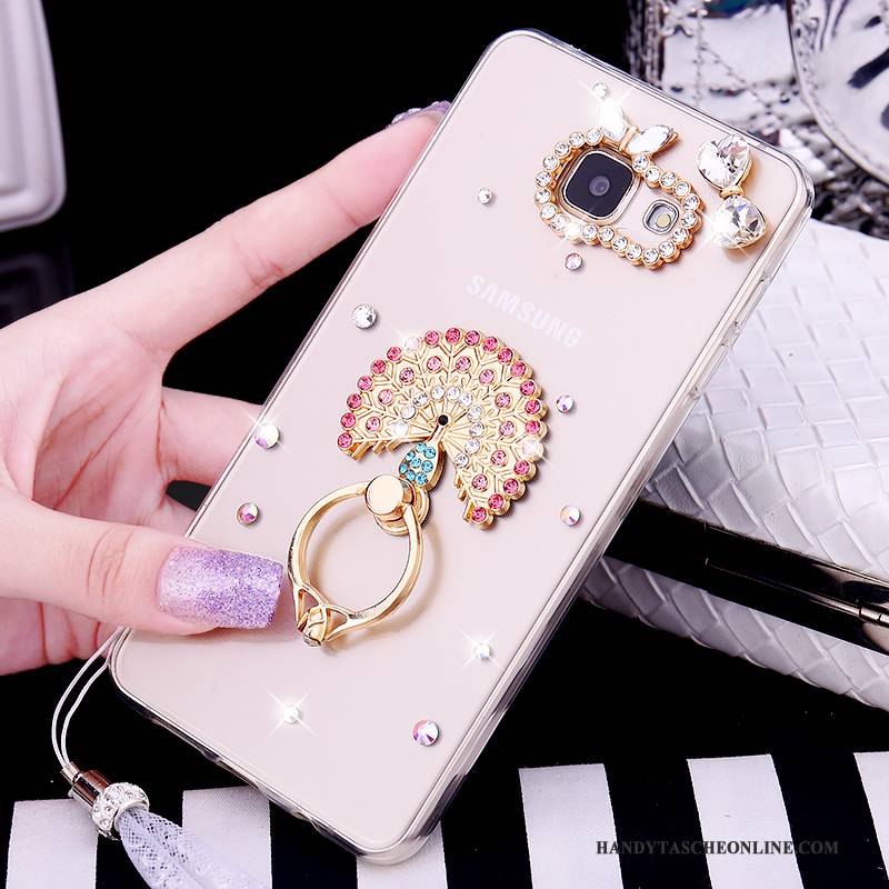 Hülle Samsung Galaxy A5 2016 Schutz Transparent Handyhüllen, Case Samsung Galaxy A5 2016 Strass Hängende Verzierungen Trend