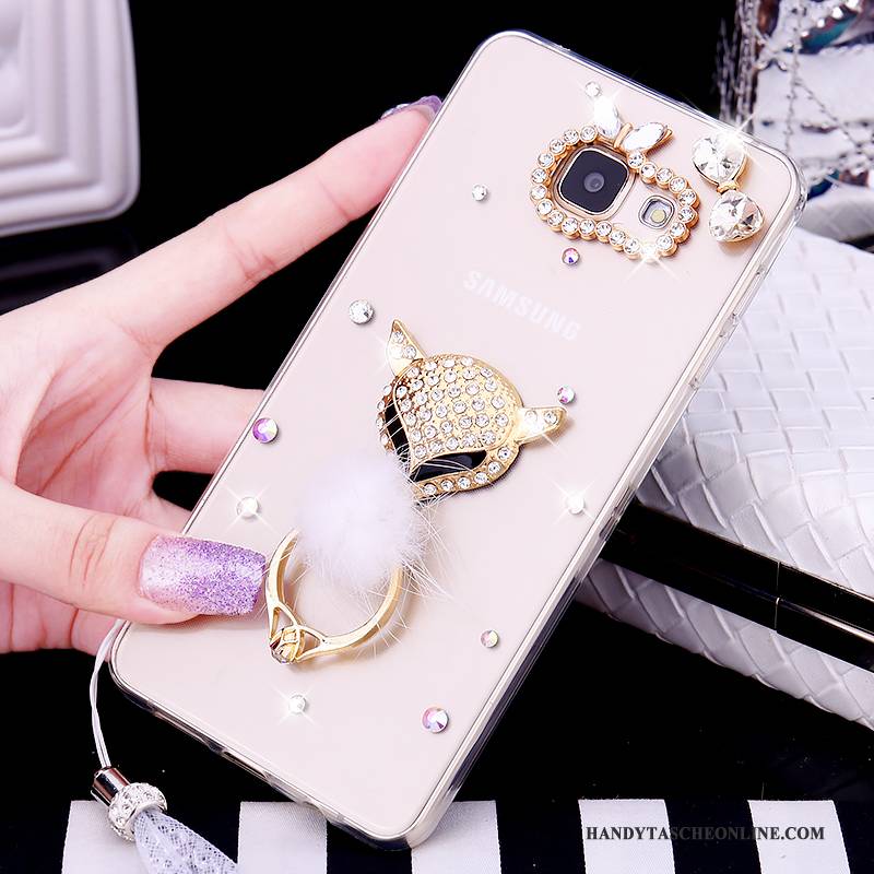 Hülle Samsung Galaxy A5 2016 Schutz Transparent Handyhüllen, Case Samsung Galaxy A5 2016 Strass Hängende Verzierungen Trend