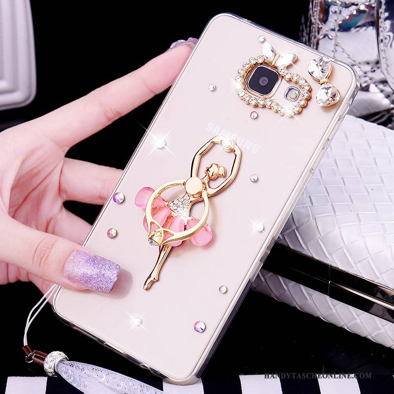 Hülle Samsung Galaxy A5 2016 Schutz Transparent Handyhüllen, Case Samsung Galaxy A5 2016 Strass Hängende Verzierungen Trend