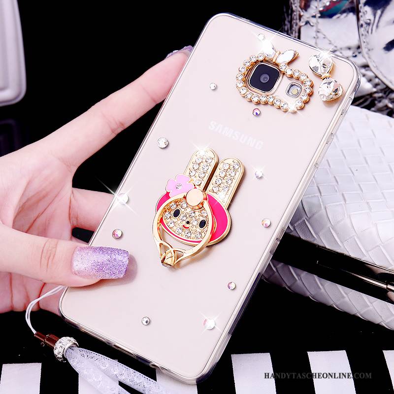 Hülle Samsung Galaxy A5 2016 Schutz Transparent Handyhüllen, Case Samsung Galaxy A5 2016 Strass Hängende Verzierungen Trend