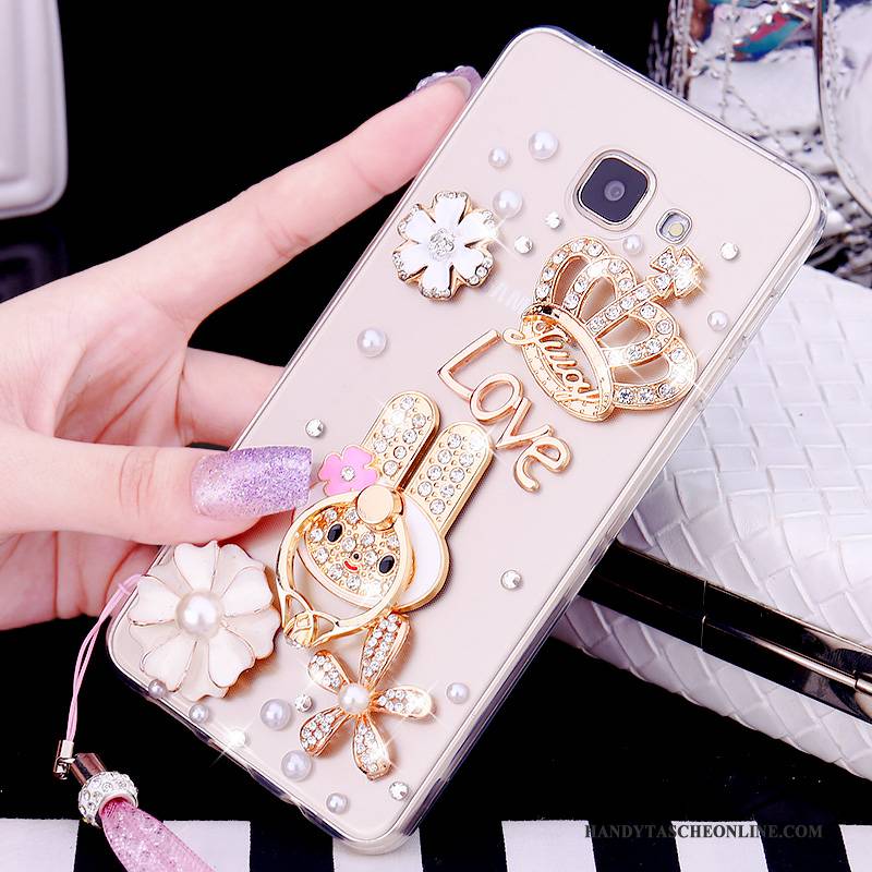 Hülle Samsung Galaxy A5 2016 Schutz Transparent Handyhüllen, Case Samsung Galaxy A5 2016 Strass Hängende Verzierungen Trend