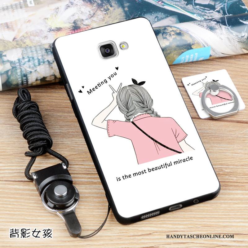 Hülle Samsung Galaxy A5 2016 Weiche Europa Licht, Case Samsung Galaxy A5 2016 Silikon Schwarz Nubuck