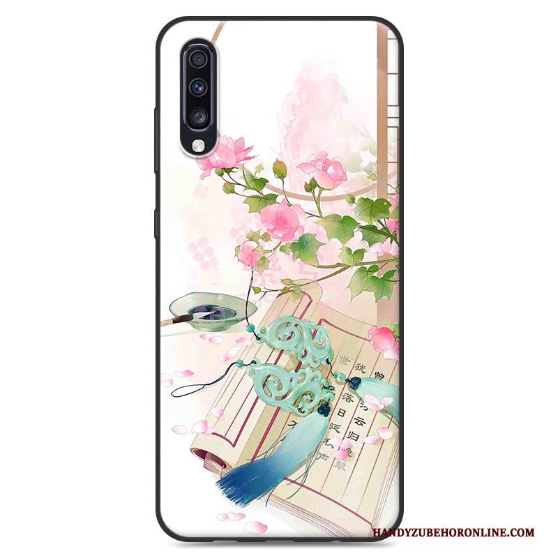 Hülle Samsung Galaxy A50 Weiche Mini Blau, Case Samsung Galaxy A50 Retro Handyhüllen Persönlichkeit