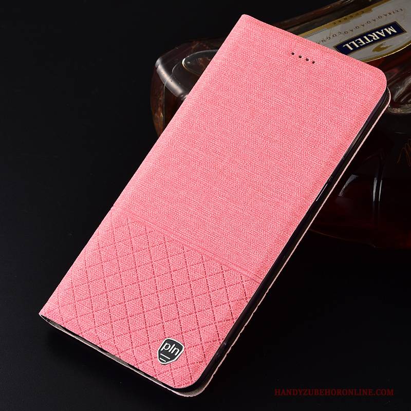 Hülle Samsung Galaxy A51 Lederhülle Baumwolle Und Leinen Grau, Case Samsung Galaxy A51 Taschen Anti-sturz Handyhüllen