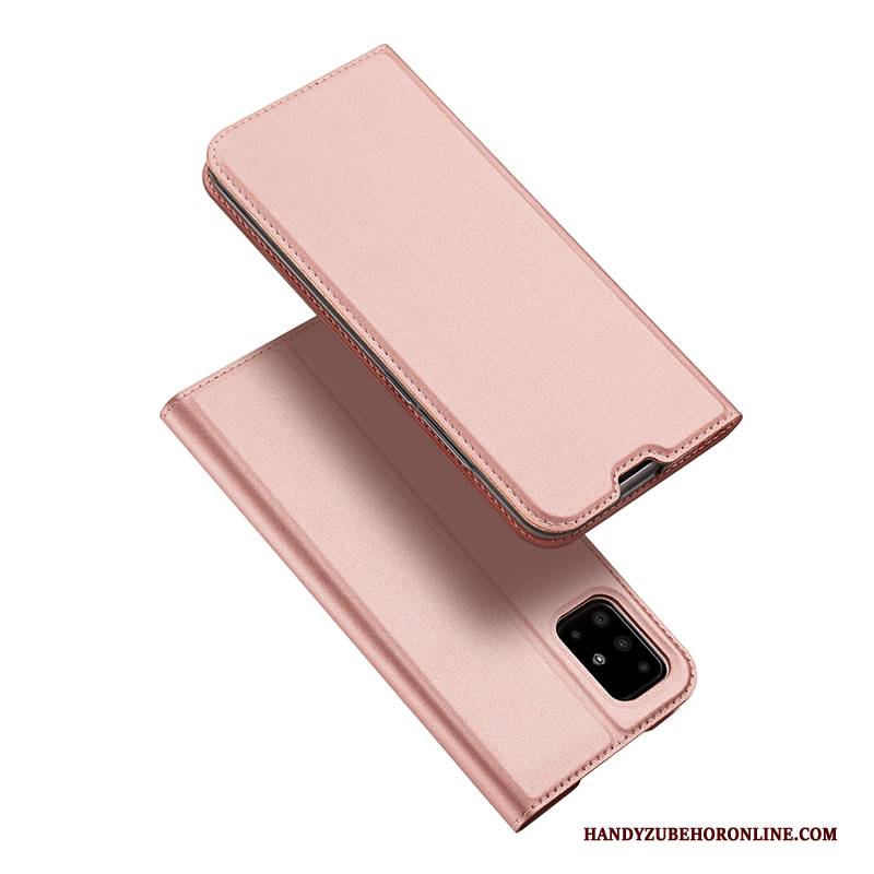 Hülle Samsung Galaxy A51 Taschen Blau Anti-sturz, Case Samsung Galaxy A51 Lederhülle Business Karte