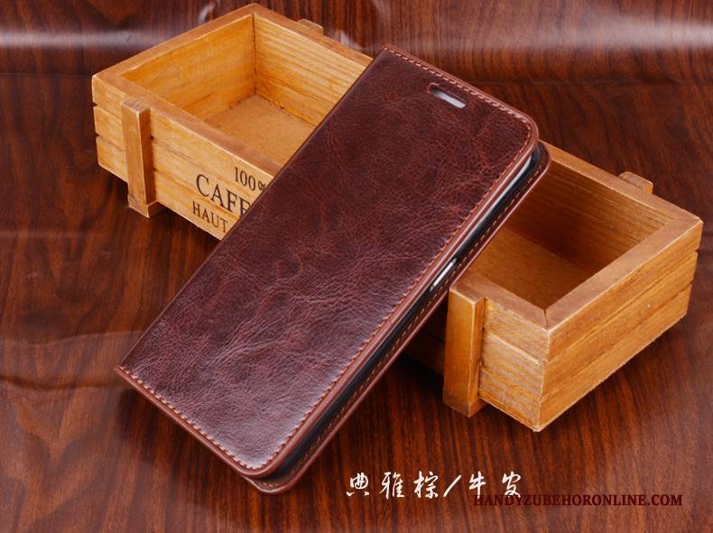Hülle Samsung Galaxy A6+ Lederhülle Anti-sturz Handyhüllen, Case Samsung Galaxy A6+ Schutz
