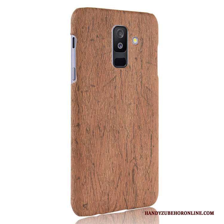 Hülle Samsung Galaxy A6+ Schutz Gelb Qualität, Case Samsung Galaxy A6+ Leder Schwer Handyhüllen