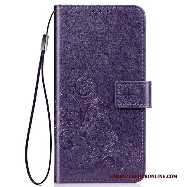 Hülle Samsung Galaxy A60 Lederhülle Handyhüllen Grau, Case Samsung Galaxy A60 Schutz Anti-sturz