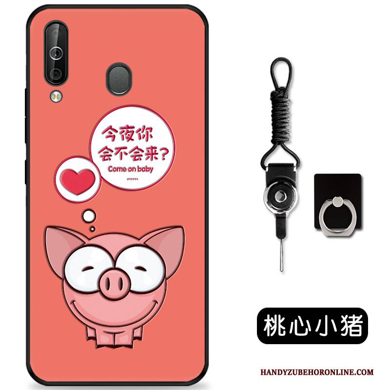 Hülle Samsung Galaxy A60 Silikon Dreidimensional Handyhüllen, Case Samsung Galaxy A60 Prägung Grün Nette