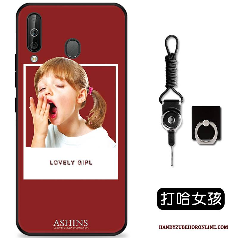 Hülle Samsung Galaxy A60 Silikon Dreidimensional Handyhüllen, Case Samsung Galaxy A60 Prägung Grün Nette