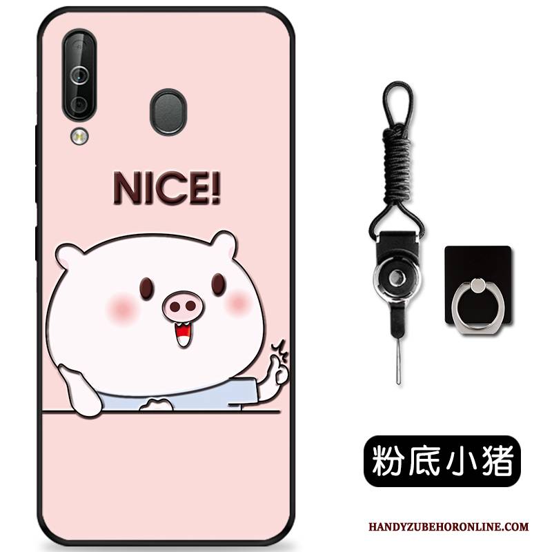 Hülle Samsung Galaxy A60 Silikon Dreidimensional Handyhüllen, Case Samsung Galaxy A60 Prägung Grün Nette