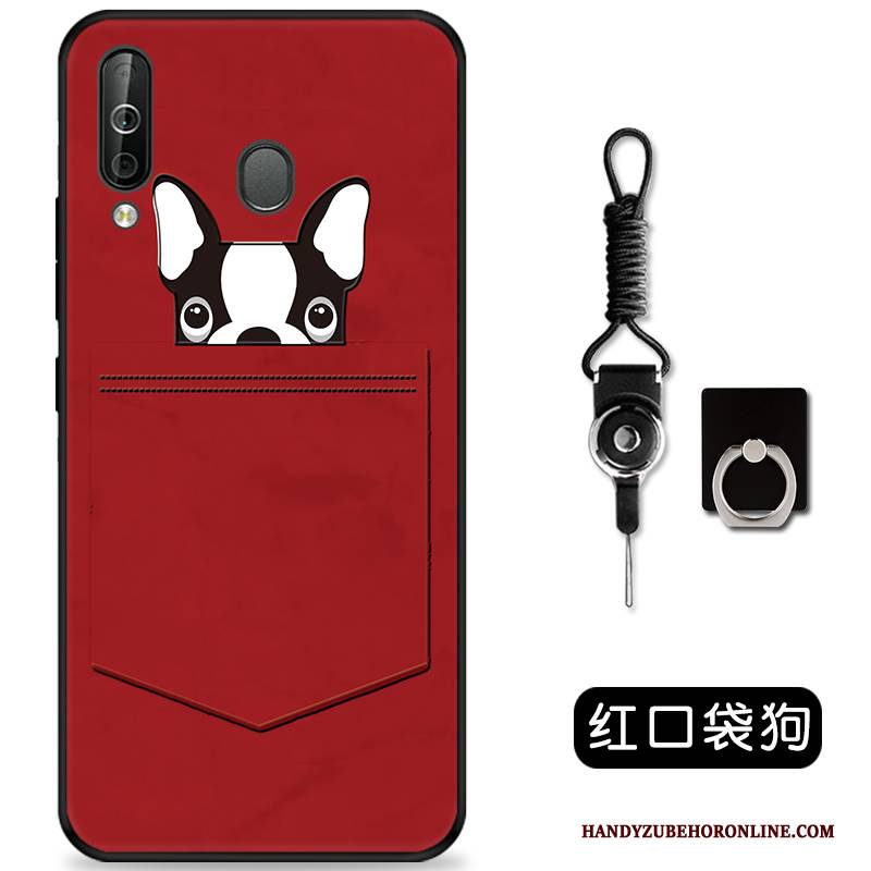 Hülle Samsung Galaxy A60 Silikon Dreidimensional Handyhüllen, Case Samsung Galaxy A60 Prägung Grün Nette
