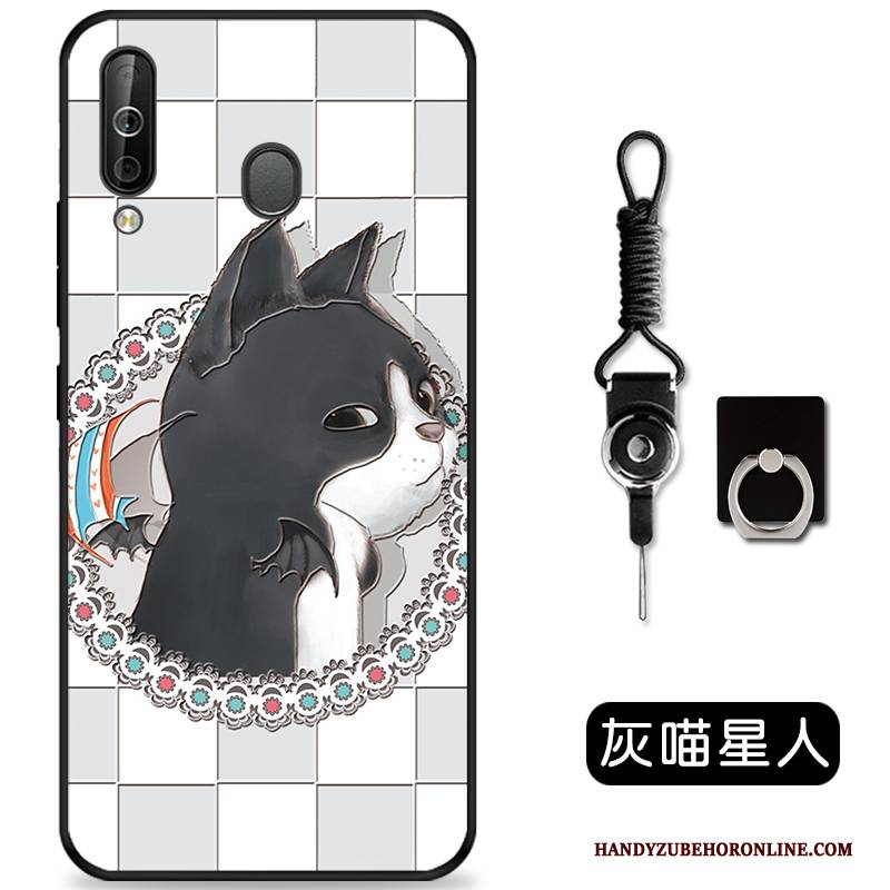 Hülle Samsung Galaxy A60 Silikon Dreidimensional Handyhüllen, Case Samsung Galaxy A60 Prägung Grün Nette