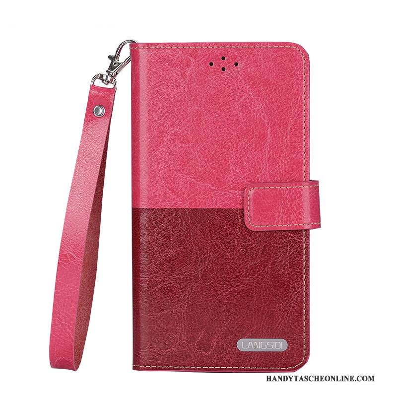 Hülle Samsung Galaxy A7 2015 Lederhülle Einfach Handyhüllen, Case Samsung Galaxy A7 2015 Silikon Dunkelblau