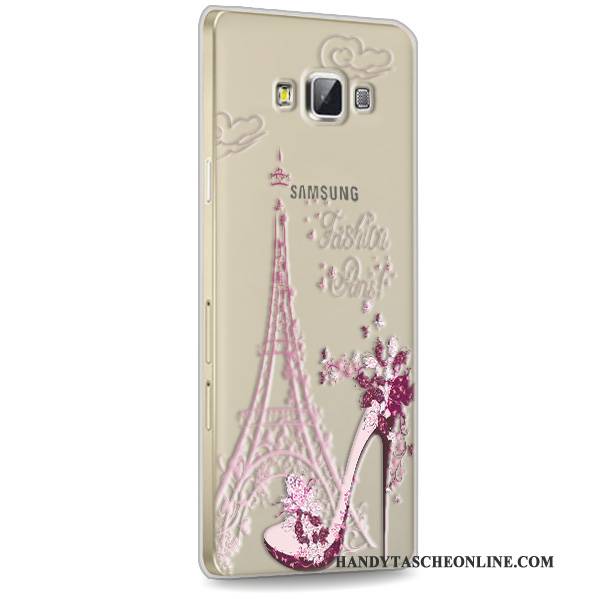 Hülle Samsung Galaxy A7 2015 Silikon Handyhüllen Rot, Case Samsung Galaxy A7 2015 Weiche Transparent Anti-sturz