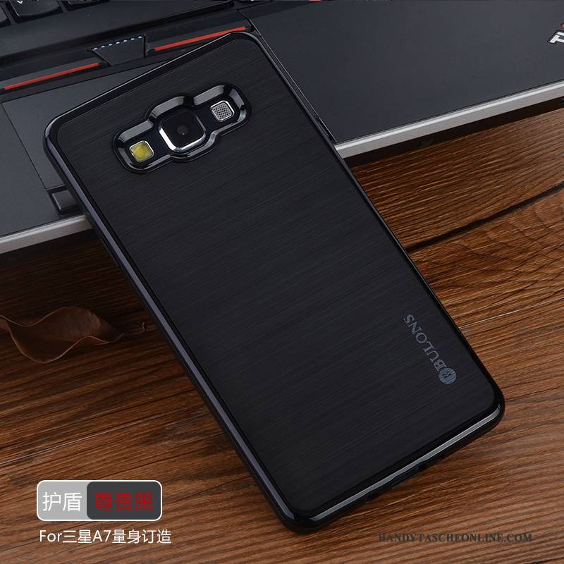 Hülle Samsung Galaxy A7 2015 Silikon Handyhüllen Silber, Case Samsung Galaxy A7 2015 Schutz Grau Trend