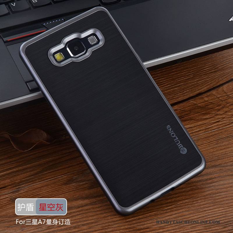 Hülle Samsung Galaxy A7 2015 Silikon Handyhüllen Silber, Case Samsung Galaxy A7 2015 Schutz Grau Trend