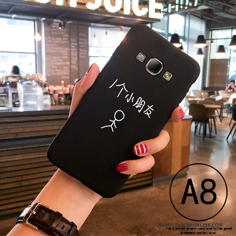 Hülle Samsung Galaxy A7 2015 Taschen Schlank Nubuck, Case Samsung Galaxy A7 2015 Kreativ Schwarz Handyhüllen