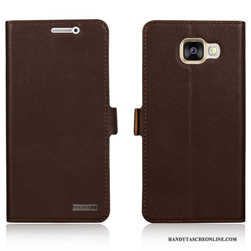 Hülle Samsung Galaxy A7 2016 Schutz Handyhüllen Weiß, Case Samsung Galaxy A7 2016 Lederhülle