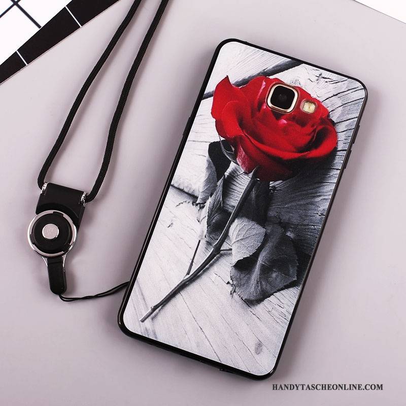 Hülle Samsung Galaxy A7 2016 Silikon Handyhüllen Anti-sturz, Case Samsung Galaxy A7 2016 Weiche Schwarz