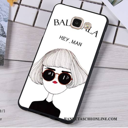 Hülle Samsung Galaxy A7 2016 Weiche Blau Nubuck, Case Samsung Galaxy A7 2016 Silikon Hängende Verzierungen Handyhüllen