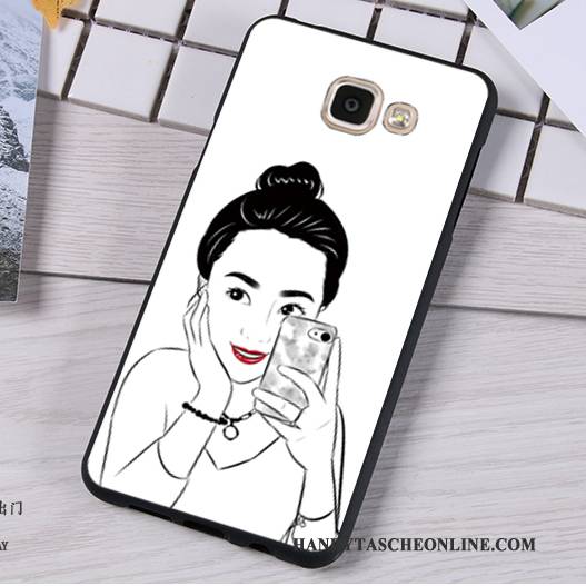 Hülle Samsung Galaxy A7 2016 Weiche Blau Nubuck, Case Samsung Galaxy A7 2016 Silikon Hängende Verzierungen Handyhüllen