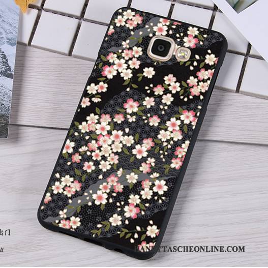 Hülle Samsung Galaxy A7 2016 Weiche Blau Nubuck, Case Samsung Galaxy A7 2016 Silikon Hängende Verzierungen Handyhüllen