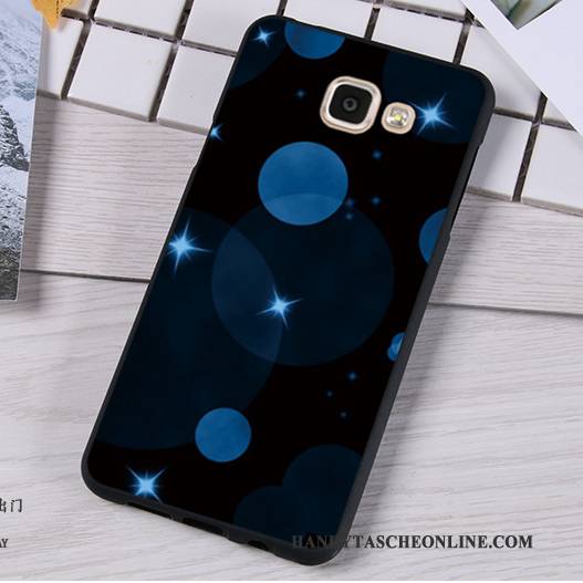Hülle Samsung Galaxy A7 2016 Weiche Blau Nubuck, Case Samsung Galaxy A7 2016 Silikon Hängende Verzierungen Handyhüllen