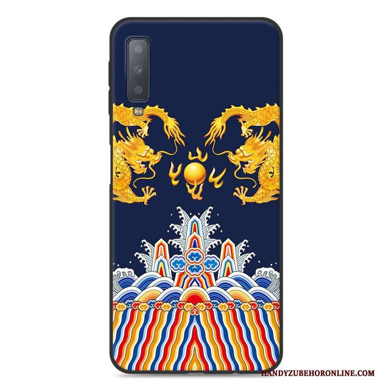 Hülle Samsung Galaxy A7 2018 Kreativ Handyhüllen Grau, Case Samsung Galaxy A7 2018 Taschen Anti-sturz Liebhaber