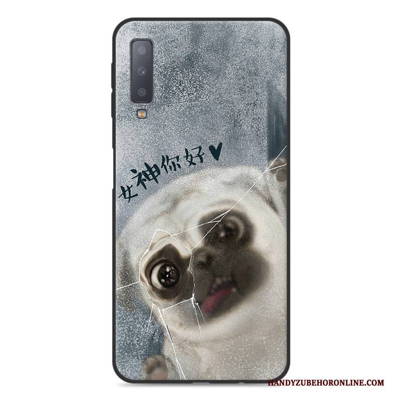 Hülle Samsung Galaxy A7 2018 Schutz Handyhüllen Anti-sturz, Case Samsung Galaxy A7 2018 Taschen Schwarz
