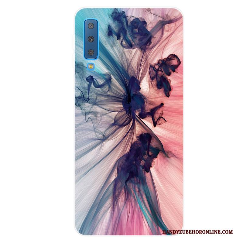 Hülle Samsung Galaxy A7 2018 Taschen Anti-sturz Rosa, Case Samsung Galaxy A7 2018 Weiche Angepasst Frisch