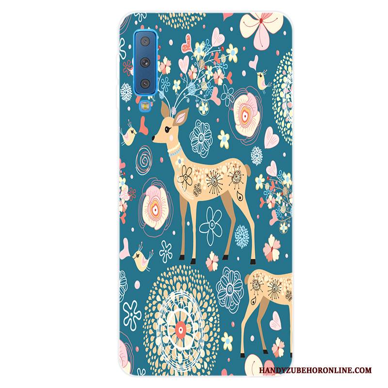 Hülle Samsung Galaxy A7 2018 Taschen Anti-sturz Rosa, Case Samsung Galaxy A7 2018 Weiche Angepasst Frisch