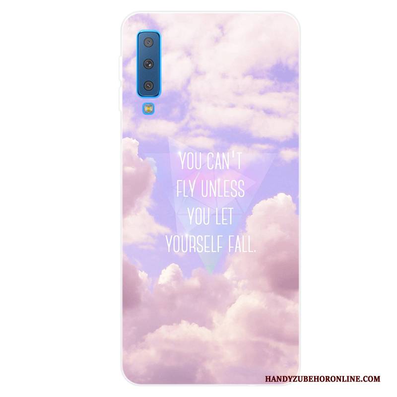 Hülle Samsung Galaxy A7 2018 Taschen Anti-sturz Rosa, Case Samsung Galaxy A7 2018 Weiche Angepasst Frisch