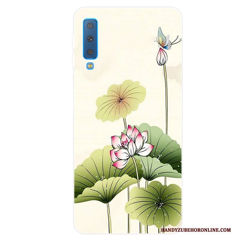 Hülle Samsung Galaxy A7 2018 Taschen Anti-sturz Rosa, Case Samsung Galaxy A7 2018 Weiche Angepasst Frisch