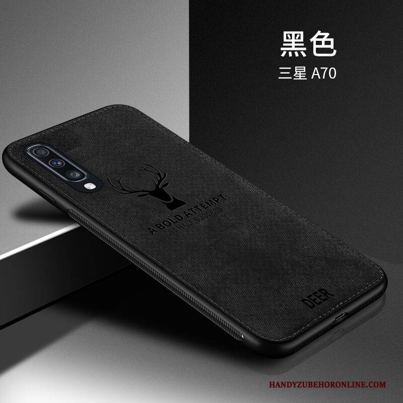 Hülle Samsung Galaxy A70 Silikon Grau Trendmarke, Case Samsung Galaxy A70 Weiche Schlank Neu