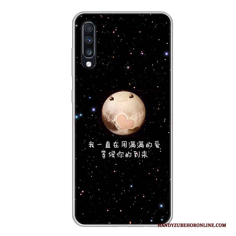 Hülle Samsung Galaxy A70 Silikon Schwarz Handyhüllen, Case Samsung Galaxy A70 Weiche Weiß Anti-sturz