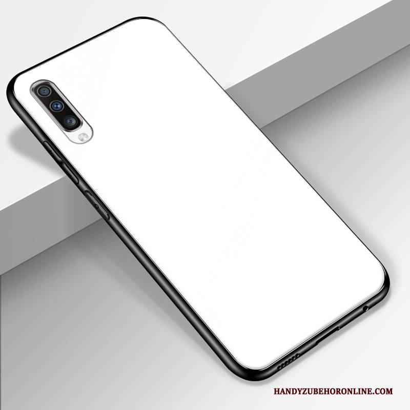 Hülle Samsung Galaxy A70 Taschen Einfarbig Glas, Case Samsung Galaxy A70 Luxus Anti-sturz Handyhüllen