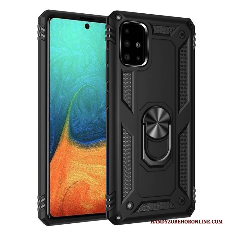 Hülle Samsung Galaxy A71 Halterung Europa Silber, Case Samsung Galaxy A71 Rüstung Ring