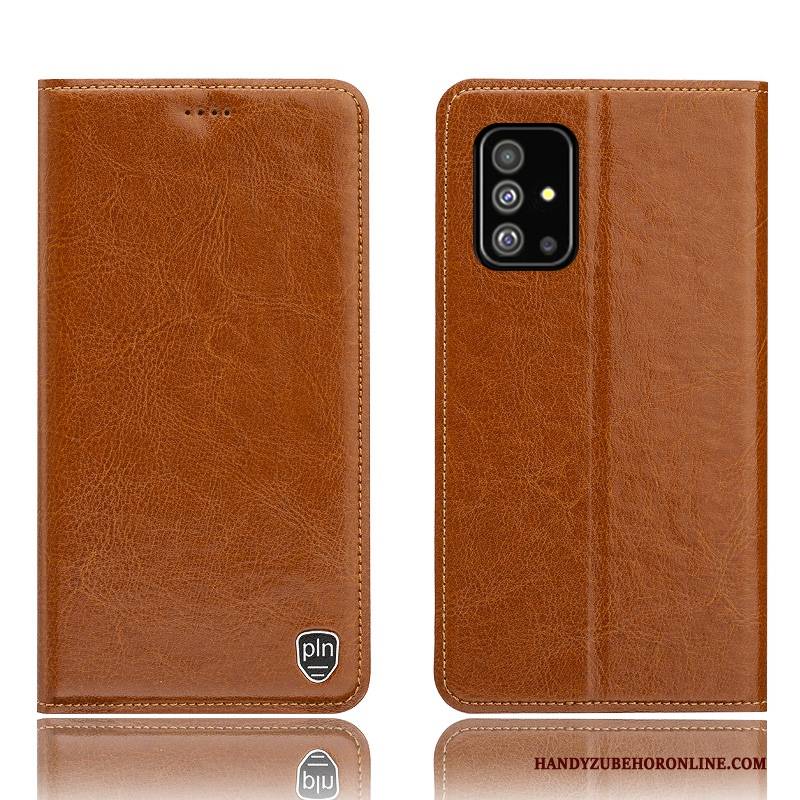 Hülle Samsung Galaxy A71 Lederhülle Anti-sturz Schwarz, Case Samsung Galaxy A71 Schutz Handyhüllen Muster